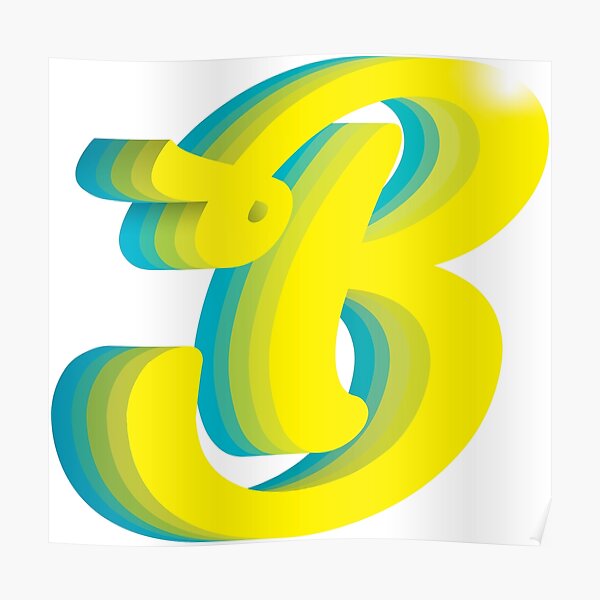 "3D Graffiti Letter B" Poster For Sale By ZAIKYART | Redbubble