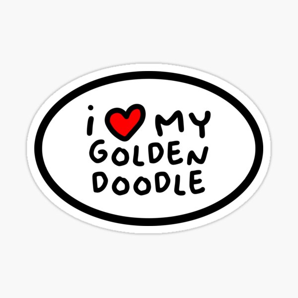 Vista previa del artículo con la obra «I Love My Goldendoodle», diseñado y vendido por bold-concepts.