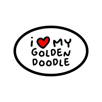 Aperçu de l'œuvre I Love My Goldendoodle de bold-concepts