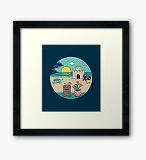 Videogame beach Framed Print