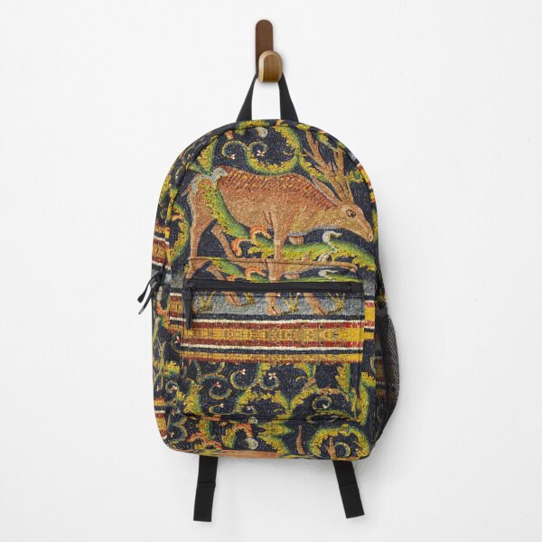 Item preview, RAVENNA BYZANTINE MOSAICS ,DEER AT A BROOK AMONG FLORAL SWIRLS designed and sold by BulganLumini.