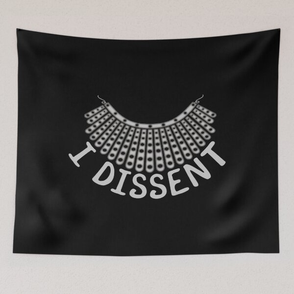 Item preview, I dissent Famous Quote R.B.G. White Collar 1973 designed and sold by smoothcricketer.