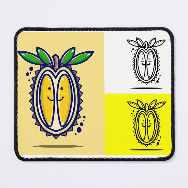 Item preview, cute durian illustration with smile designed and sold by lukmanyasin.