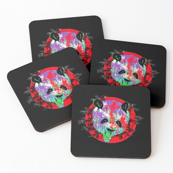 Item preview, colorful angry panda designed and sold by hedoniism-shop.