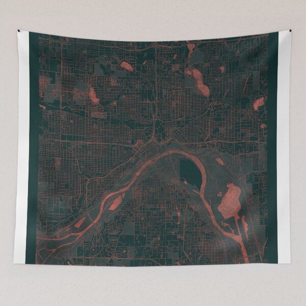 Item preview, St Paul Map Red designed and sold by HubertRoguski.