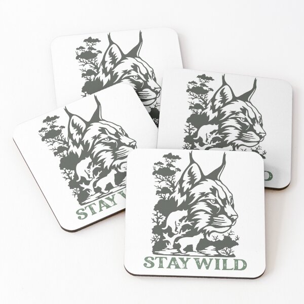 Item preview, Stay Wild Lynx Head Outdoors Design designed and sold by ThisIsMugLife.