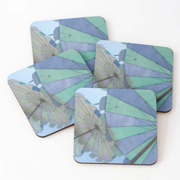 Item preview, Parasols in green and blue designed and sold by gritsandbits.