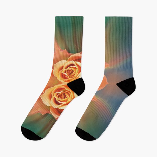 Item preview, Orange beautiful rose flowers in surreal kaleidoscope designed and sold by Grégory DUBUS.