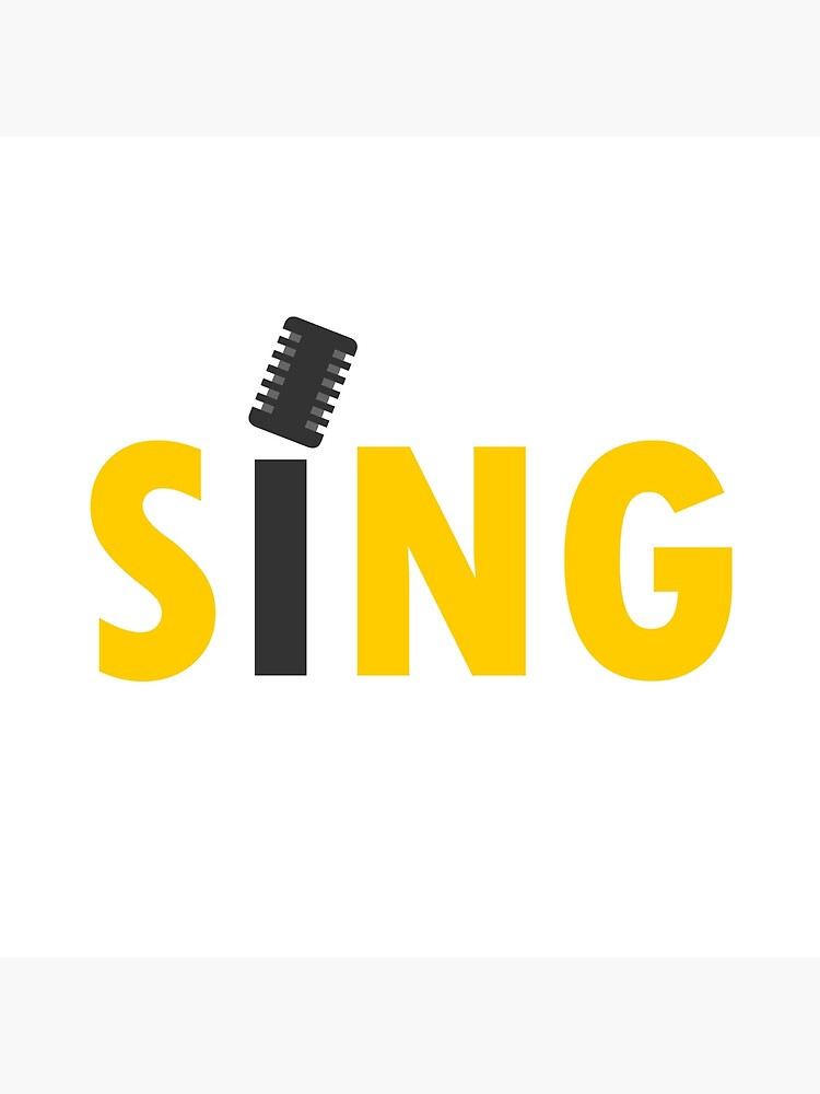 "sing (logo, design, png)" Poster for Sale by Eremeister123 Redbubble