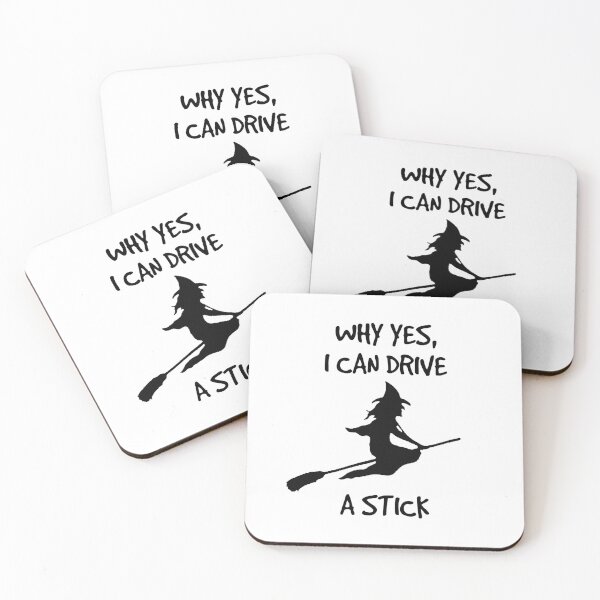 Item preview, I Can Drive a Stick - Halloween Witch on a Broomstick designed and sold by EstelleStar.