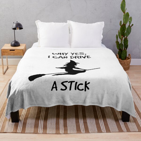 Item preview, I Can Drive a Stick - Halloween Witch on a Broomstick designed and sold by EstelleStar.