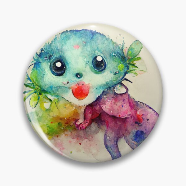 Item preview, Whimsical watercolor cute colorful monster  designed and sold by pixelista.