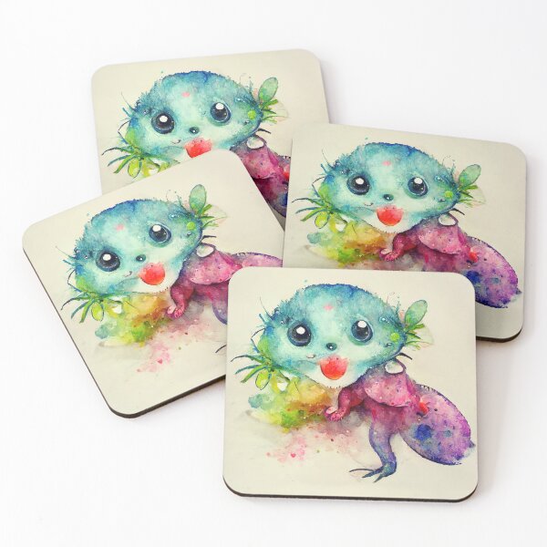 Item preview, Whimsical watercolor cute colorful monster  designed and sold by pixelista.