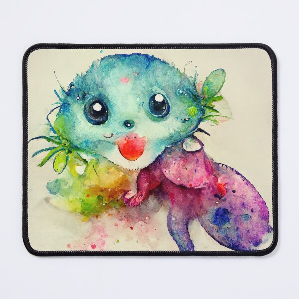 Item preview, Whimsical watercolor cute colorful monster designed and sold by pixelista.