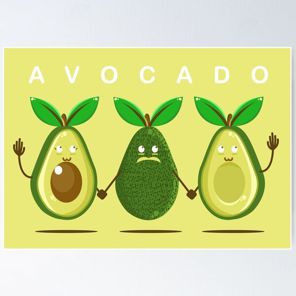 Item preview, cute avocado illustration with three families designed and sold by lukmanyasin.