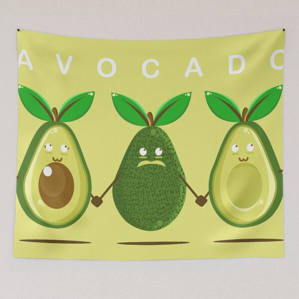 Item preview, cute avocado illustration with three families designed and sold by lukmanyasin.