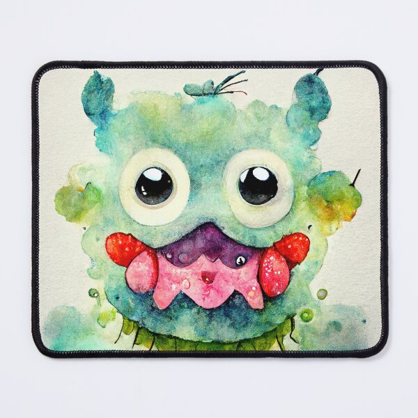 Item preview, Whimsical watercolor cute colorful monster designed and sold by pixelista.