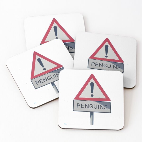 Item preview, What Pinguini Stop Warning sign board  designed and sold by CreationsZo.