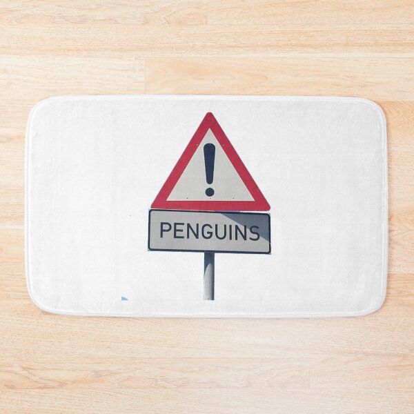 Item preview, What Pinguini Stop Warning sign board  designed and sold by CreationsZo.