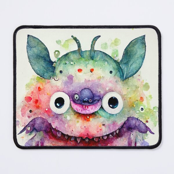 Item preview, Whimsical watercolor cute colorful monster designed and sold by pixelista.