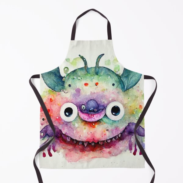 Item preview, Whimsical watercolor cute colorful monster designed and sold by pixelista.