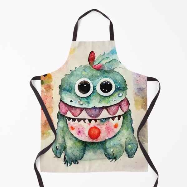 Item preview, Doris the quirky whimsical watercolor cute colorful monster designed and sold by pixelista.