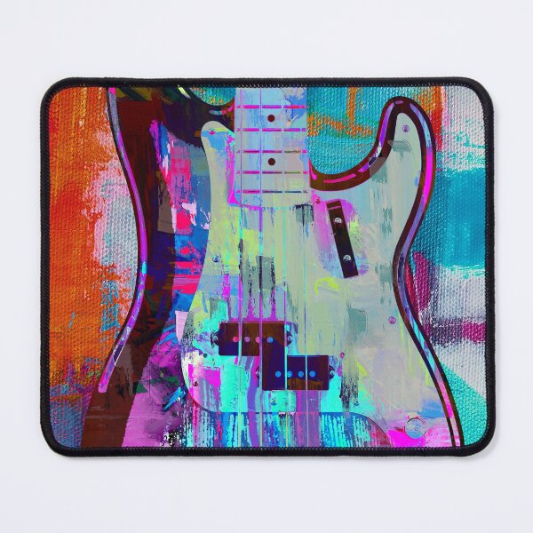 Item preview, Painted Electric Bass Guitar Pop Art designed and sold by Stephen Chambers / The Pop Art Factory.