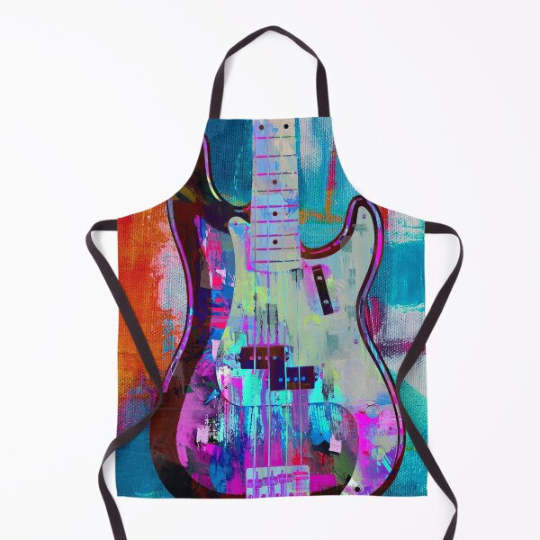 Item preview, Painted Electric Bass Guitar Pop Art designed and sold by Stephen Chambers / The Pop Art Factory.