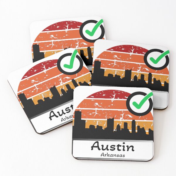Item preview, Austin Arkansas united states of america Skyline vintage2 designed and sold by WhereIsTravis.