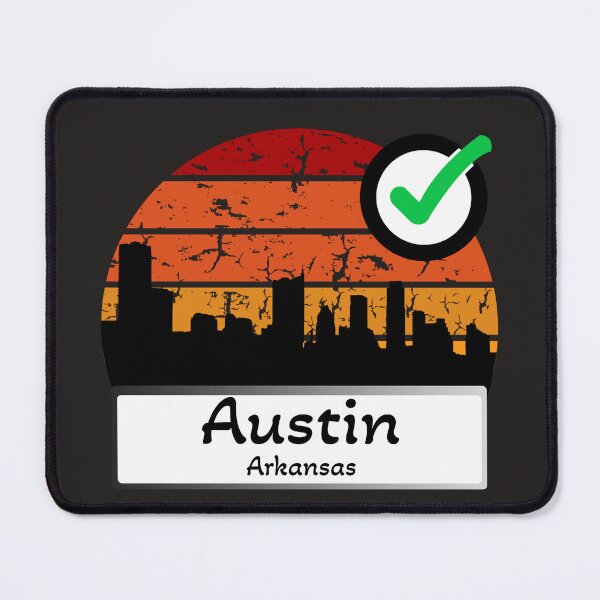 Item preview, Austin Arkansas united states of america Skyline vintage2 designed and sold by WhereIsTravis.