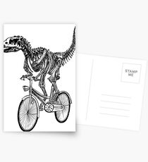 Skeleton Fossil Love Bike Postcards
