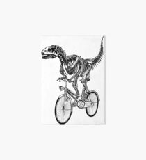 Skeleton Fossil Love Bike Art Board Print