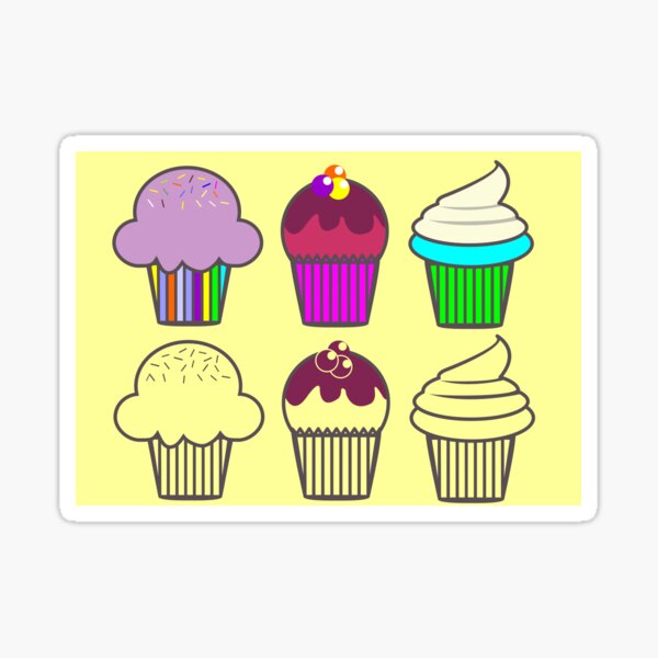 Cupcake Cookies Milkshake Cakes Stickers