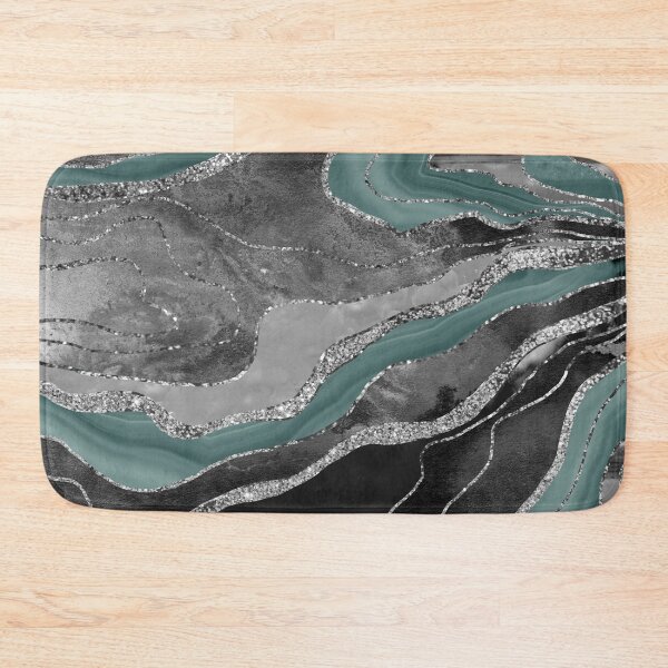 Item preview, Pale Teal Gray Marble Agate Silver Glam #1 (Photo of Glitter Only - Not Reflective) designed and sold by Anita's & Bella's Art.
