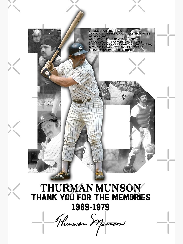 Thurman Munson thank you for the memories 1969 1979 signature