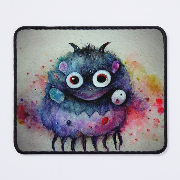 Item preview, Whimsical watercolor cute happy monster designed and sold by pixelista.