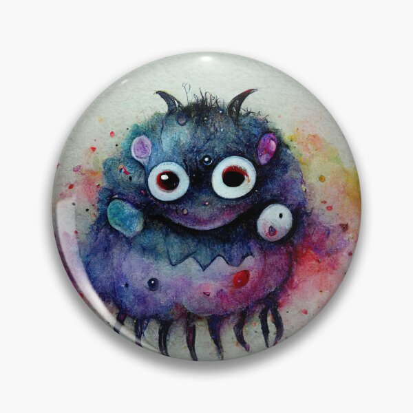 Item preview, Whimsical watercolor cute happy monster  designed and sold by pixelista.