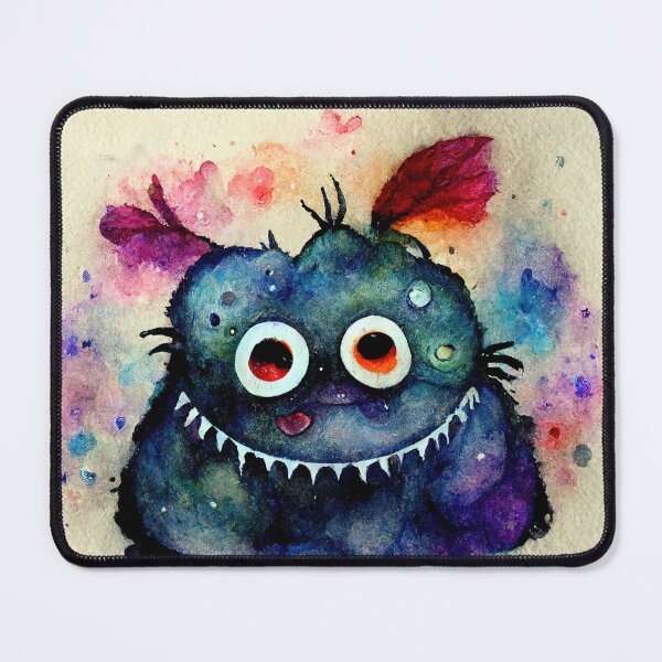Item preview, Whimsical watercolor cute funny monster designed and sold by pixelista.