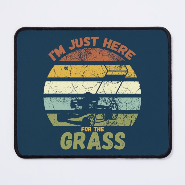 Item preview, I'm Just Here for the Grass - Funny Retro Vintage Sunset Push Lawnmower designed and sold by dschiffer12.