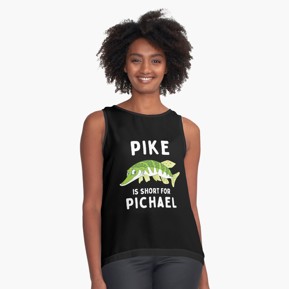 Pike is Short for Pichael Funny Fishing Pun Pin for Sale by rawresh6