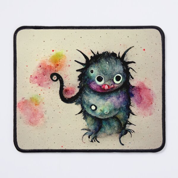 Item preview, Whimsical watercolor cute colorful monster designed and sold by pixelista.