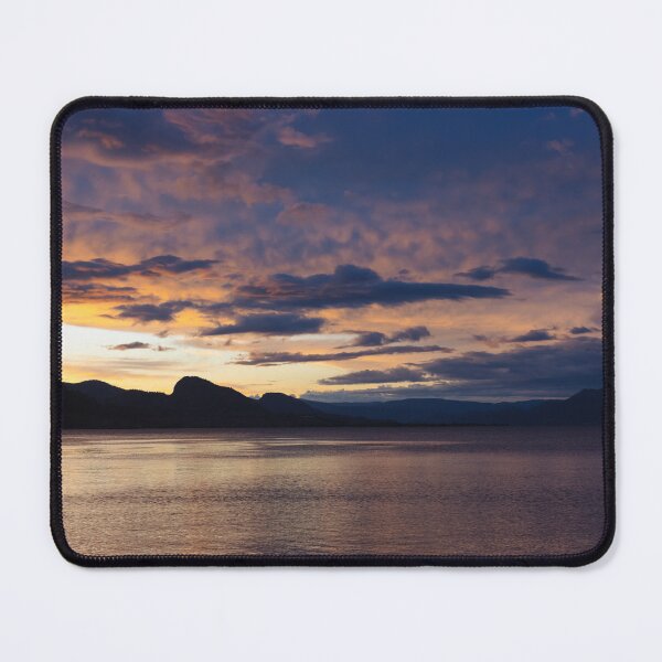 Item preview, Vibrant Sunset Sky View of Okanagan Lake and Mountains in Summer designed and sold by Amy Mitchell.