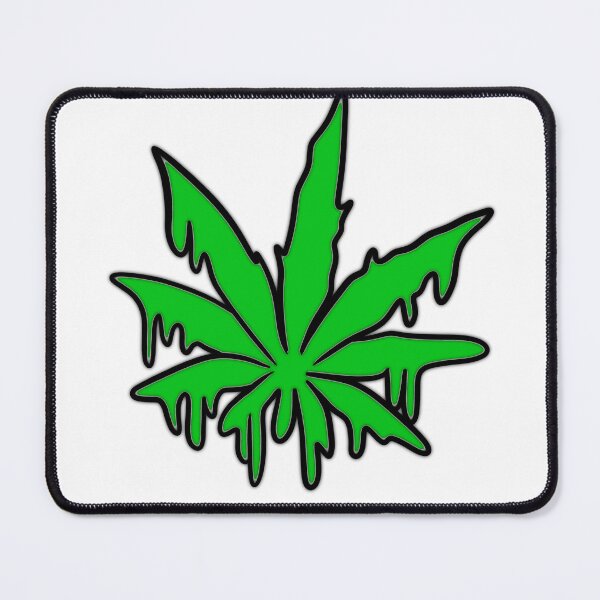 Item preview, Green Dripping Weed Leaf designed and sold by StonersBliss.
