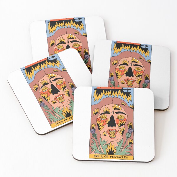 Item preview, Four Of Pentacles Tarot Card designed and sold by ineedalobotomy.