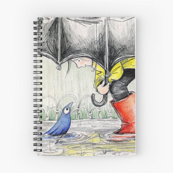 Item preview, Crow and Girl in the Rain designed and sold by Amy Preveza.