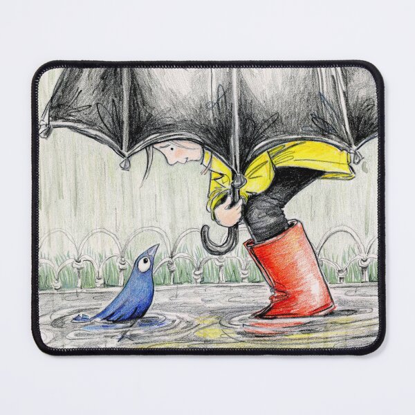 Item preview, Crow and Girl in the Rain designed and sold by Amy Preveza.