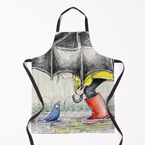 Item preview, Crow and Girl in the Rain designed and sold by Amy Preveza.