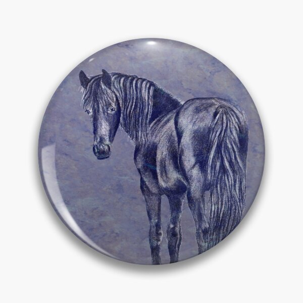 Item preview, Friesian horse - purple mottled background designed and sold by SylvieG18.