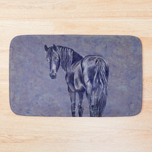 Item preview, Friesian horse - purple mottled background designed and sold by SylvieG18.