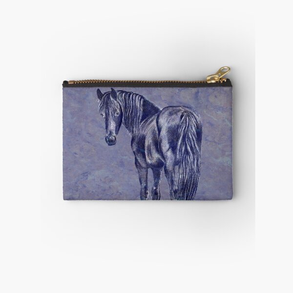 Item preview, Friesian horse - purple mottled background designed and sold by SylvieG18.